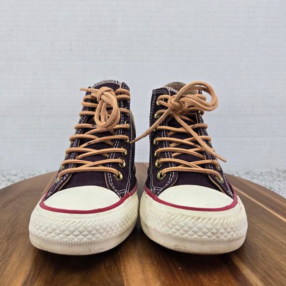 Converse Chuck Taylor All Star Lux Mid Purple Faux Suede Hidden Wedge Sneaker - Picture 5 of 14